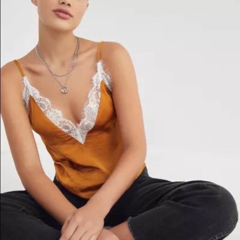 UO Lace Trim Satin Cami